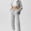 Accolade huvtröja med hel dragkedja – Athletic Heather Grey