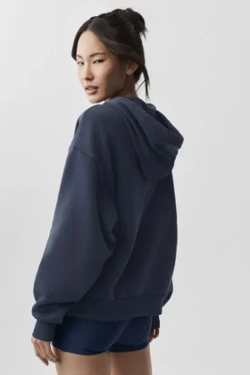 Accolade huvtröja med hel dragkedja – Navy