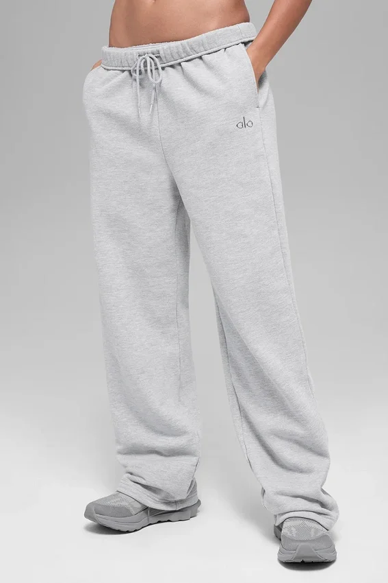 Accolade mjukisbyxor med raka ben – Athletic Heather Grey