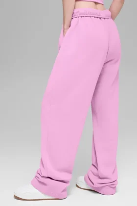 Accolade mjukisbyxor med raka ben – Candy Heart Pink