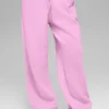 Accolade mjukisbyxor med raka ben – Candy Heart Pink