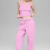 Accolade mjukisbyxor med raka ben – Candy Heart Pink