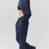 Accolade mjukisbyxor med raka ben – Navy