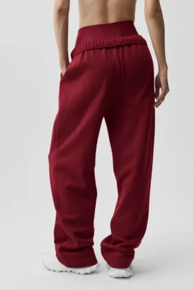 Accolade mjukisbyxor med raka ben – Summer Romance Red