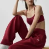 Accolade mjukisbyxor med raka ben – Summer Romance Red