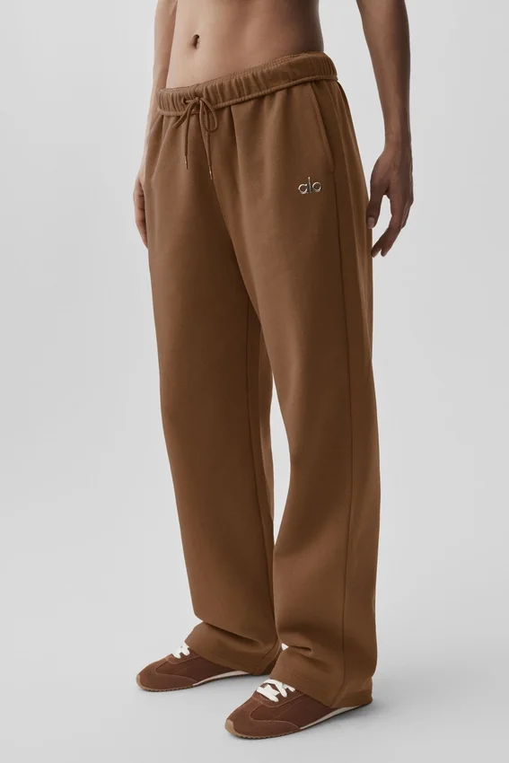 Accolade mjukisbyxor med raka ben – Sun Kissed Brown