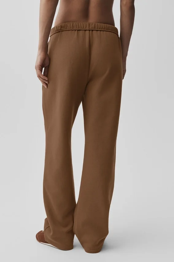 Accolade mjukisbyxor med raka ben – Sun Kissed Brown