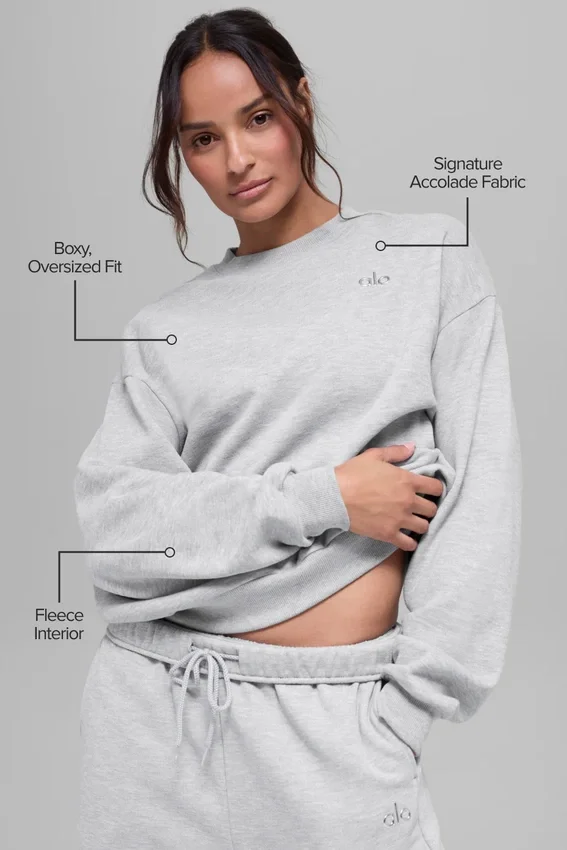 Accolade tröja med rund hals – Athletic Heather Grey