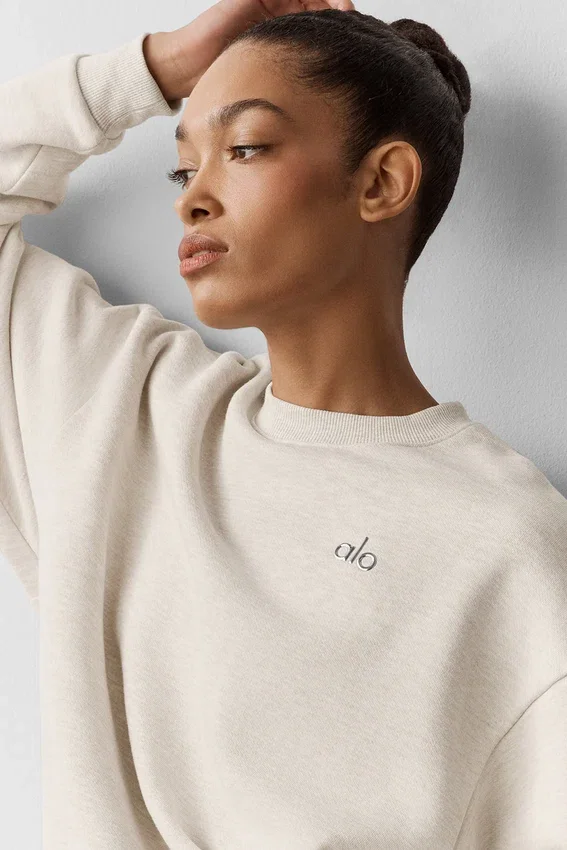 Accolade tröja med rund hals – Oatmeal Heather