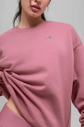 Accolade-tröja med rund hals – Pink Wild Rose