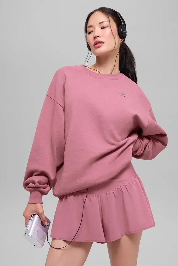 Accolade-tröja med rund hals – Pink Wild Rose