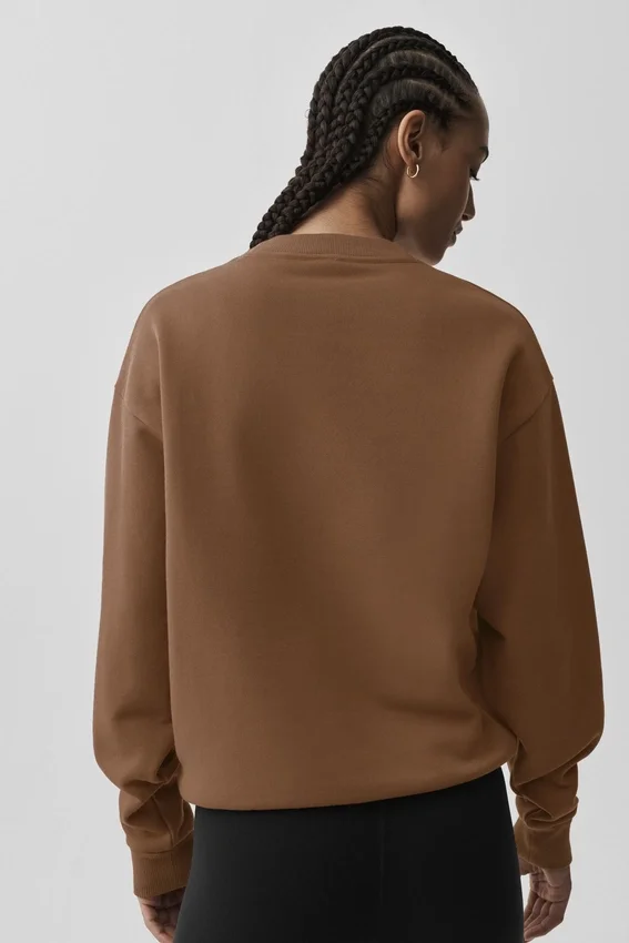 Accolade tröja med rund hals – Sun Kissed Brown