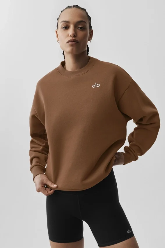 Accolade tröja med rund hals – Sun Kissed Brown