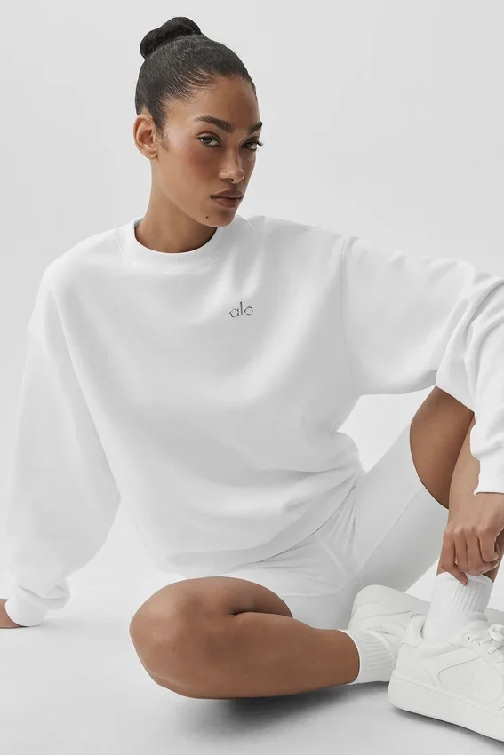 Accolade tröja med rund hals – White