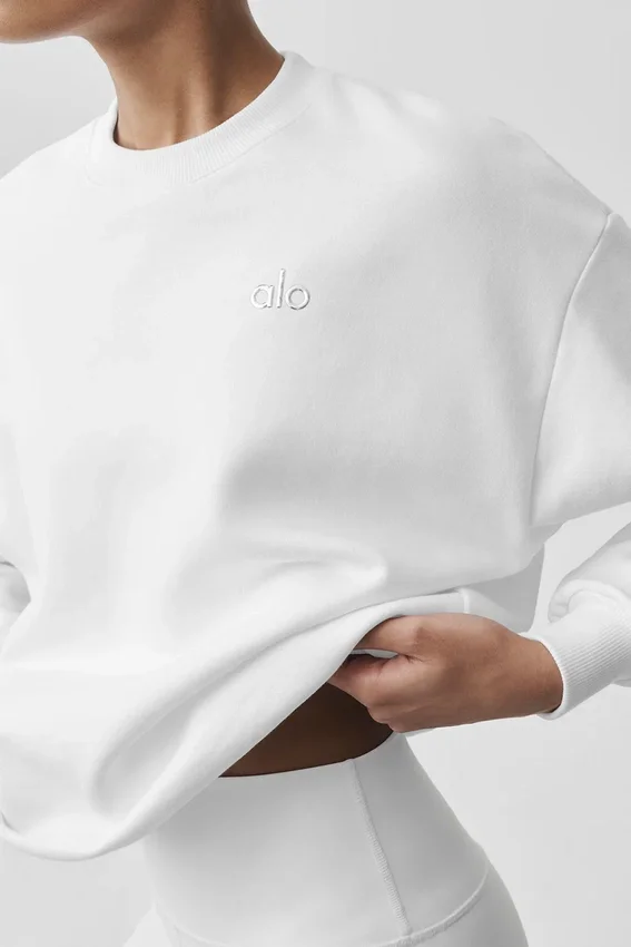 Accolade tröja med rund hals – White