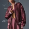 Afterglow Varsity-jacka – Burgundy Truffle