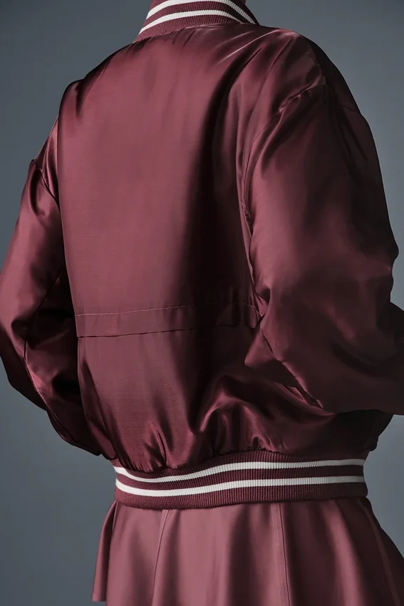 Afterglow Varsity-jacka – Burgundy Truffle