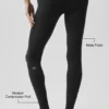 Airbrush 7/8-leggings med låg midja – Svart