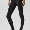 Airbrush 7/8-leggings med låg midja – Svart