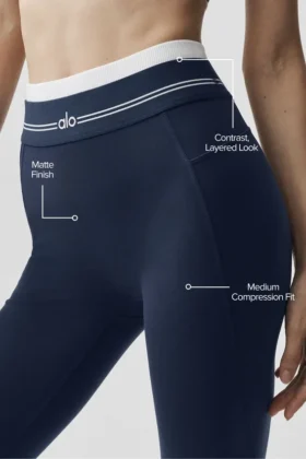 Airbrush High-Waist 7/8 Better Together Leggings – Navy/White