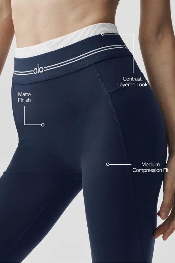 Airbrush High-Waist 7/8 Better Together Leggings – Navy/White