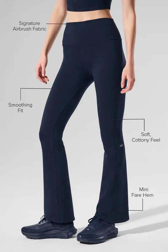 Airbrush High-Waist 7/8 Bootcut Leggings – Navy