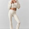 Airbrush High-Waist Bootcut Leggings – elfenben