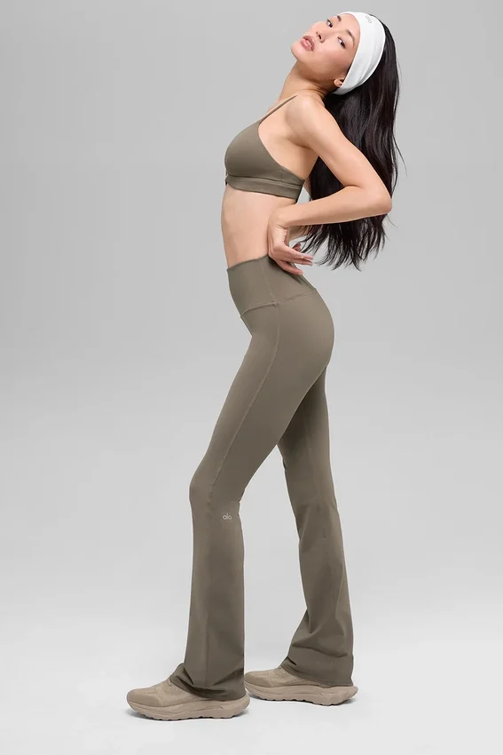 Airbrush High-Waist Bootcut Leggings – ljus kakao