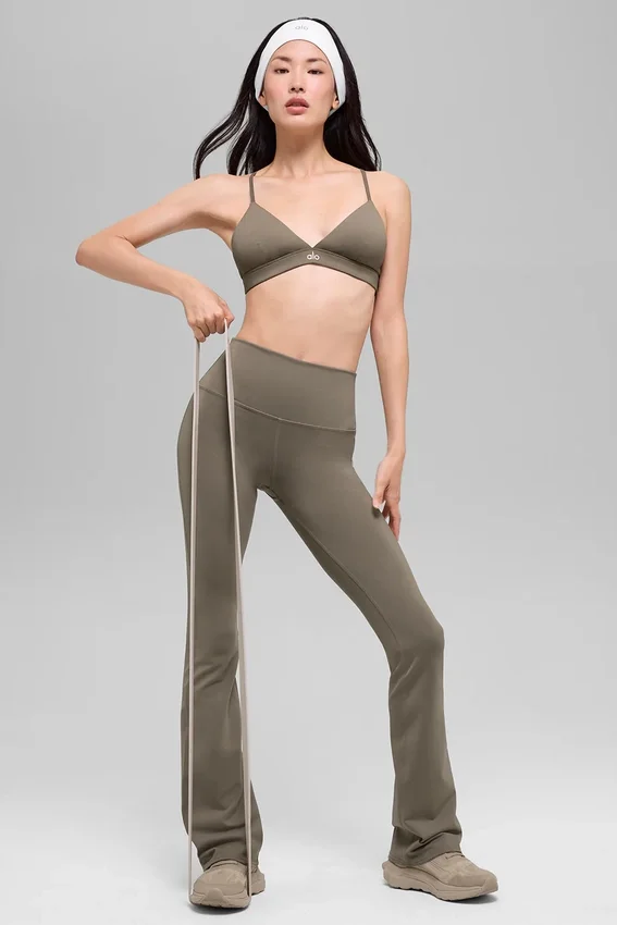 Airbrush High-Waist Bootcut Leggings – ljus kakao