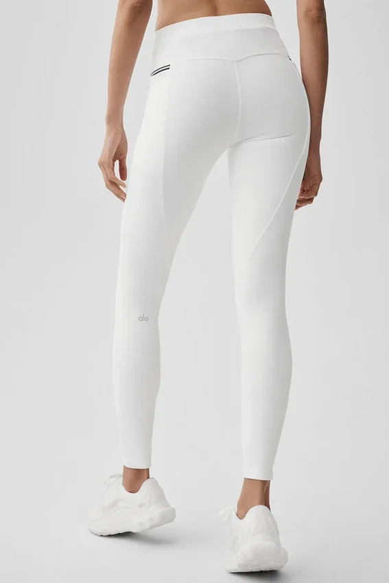 Airbrush High-Waist Fast Track Leggings – Vit/svart