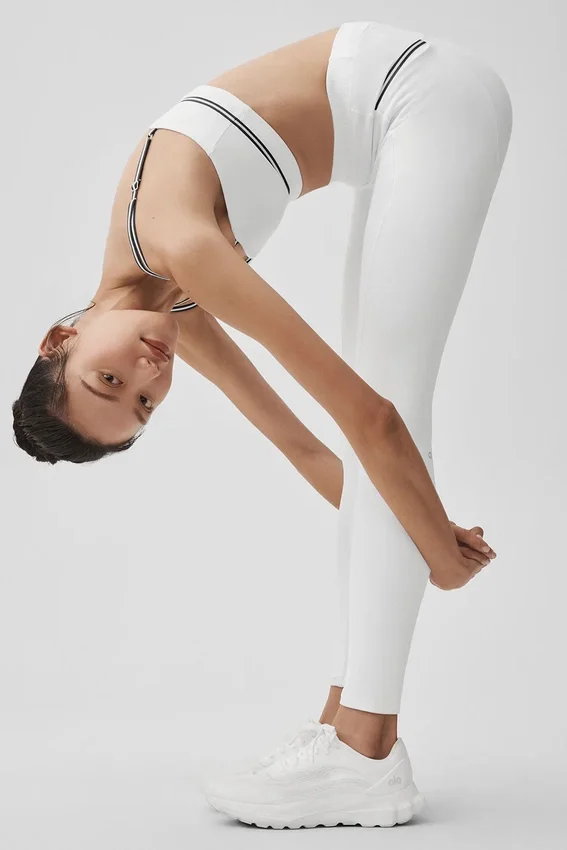 Airbrush High-Waist Fast Track Leggings – Vit/svart