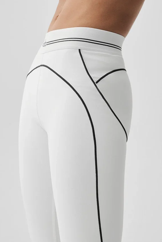 Airbrush High-Waist Heart Throb Leggings – Vit/svart