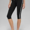 Airbrush High-Waist Race Pace-capribyxor – svart/vit