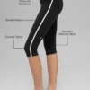 Airbrush High-Waist Race Pace-capribyxor – svart/vit