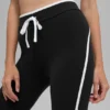 Airbrush High-Waist Race Pace-capribyxor – svart/vit