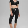 Airbrush High-Waist Race Pace-capribyxor – svart/vit