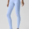 Airbrush Legging med hög midja – ljus provenceblå