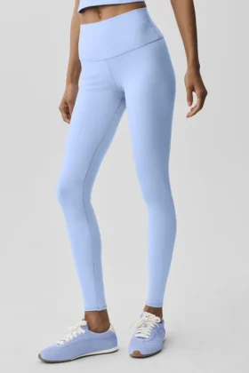 Airbrush Legging med hög midja – ljus provenceblå