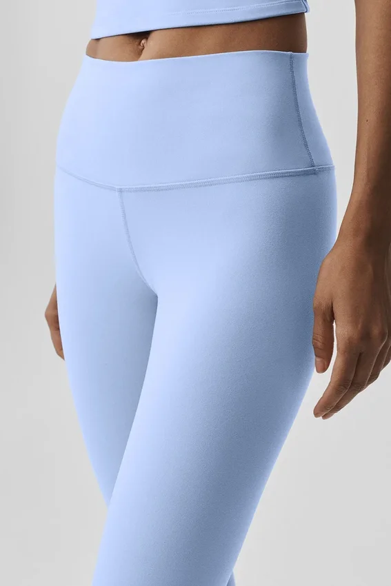 Airbrush Legging med hög midja – ljus provenceblå