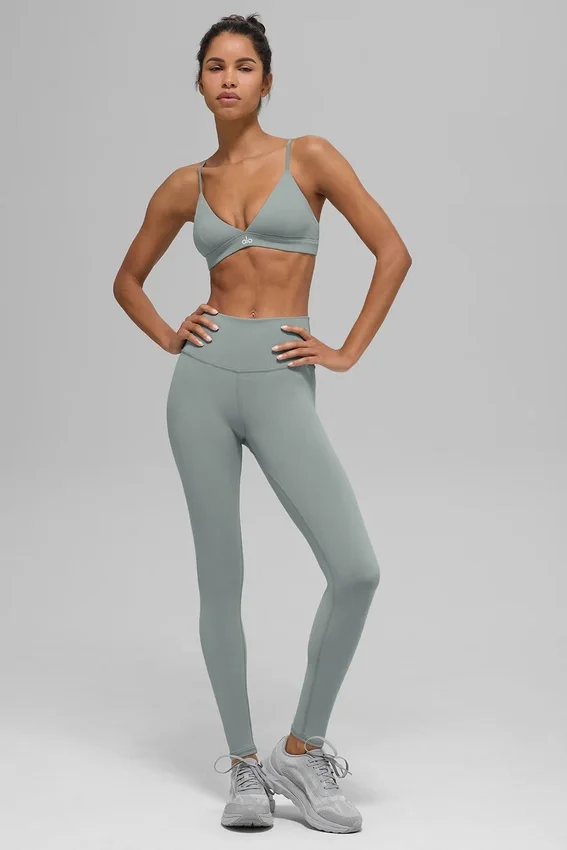 Airbrush Legging med hög midja – Lunar Grey