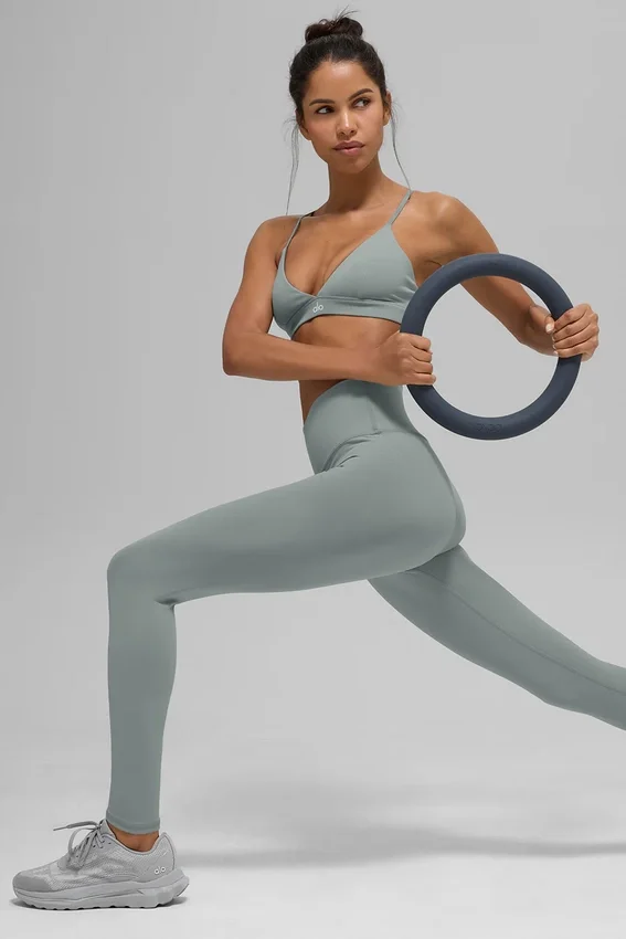 Airbrush Legging med hög midja – Lunar Grey