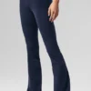 Airbrush Legging med hög midja och bootcut-ben – marinblå