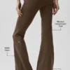 Airbrush Legging med låg midja och bootcut-ben – Espresso