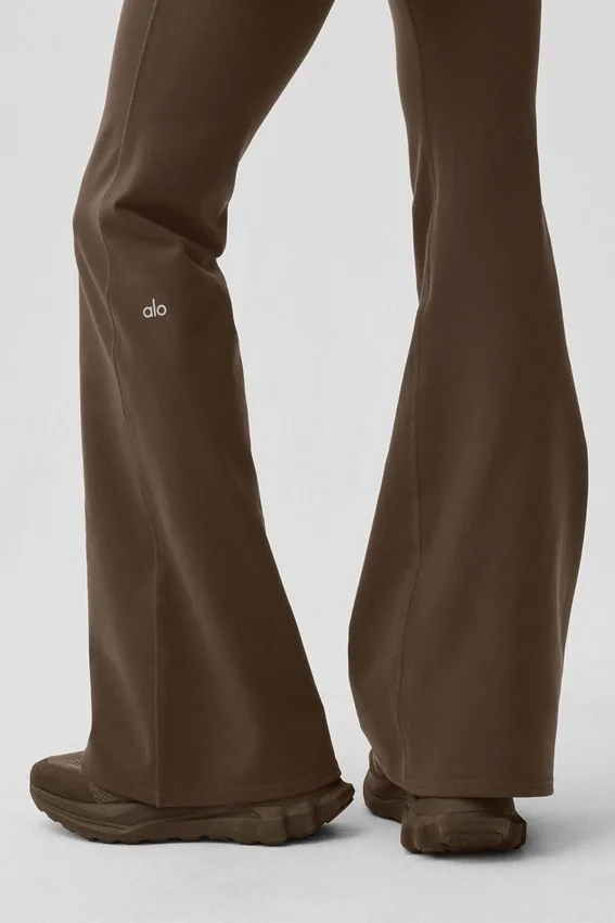 Airbrush Legging med låg midja och bootcut-ben – Espresso