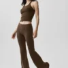 Airbrush Legging med låg midja och bootcut-ben – Espresso