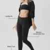 Airbrush Legging med låg midja – svart
