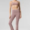 Airbrush-leggings med hög midja och bootcut-passform – Taupe