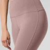 Airbrush-leggings med hög midja och bootcut-passform – Taupe