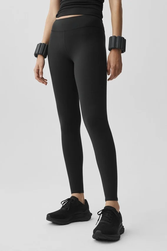 Airbrush Mid-Rise Legging – Svart