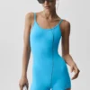 Airbrush One and Done kort onesie – azurblå